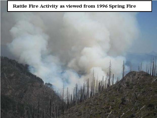 Rattle Fire Activity as viewed from 1996 Spring Fire