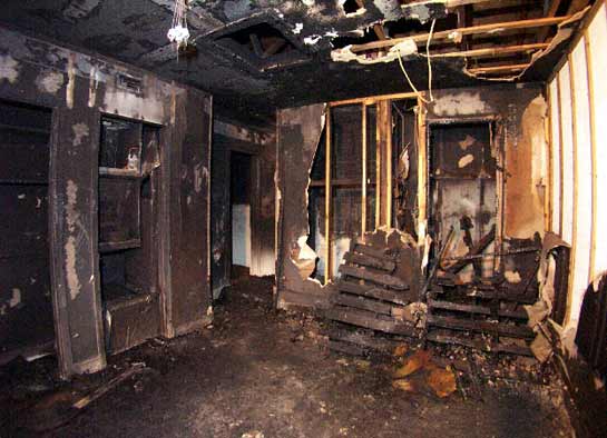 Photo 2. Burn room in the structure