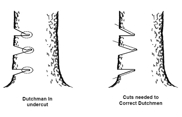 Dutchman, cuts needed to correct dutchmen